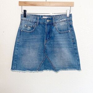Full Tilt Denim Raw Hem Juniors Jean Skirt